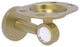 Clearview Tumbler and Toothbrush Holder with Groovy Accents, Satin Brass