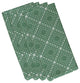 19x19", Dots and Dashes Geometric Print Napkin, Green, Set of 4