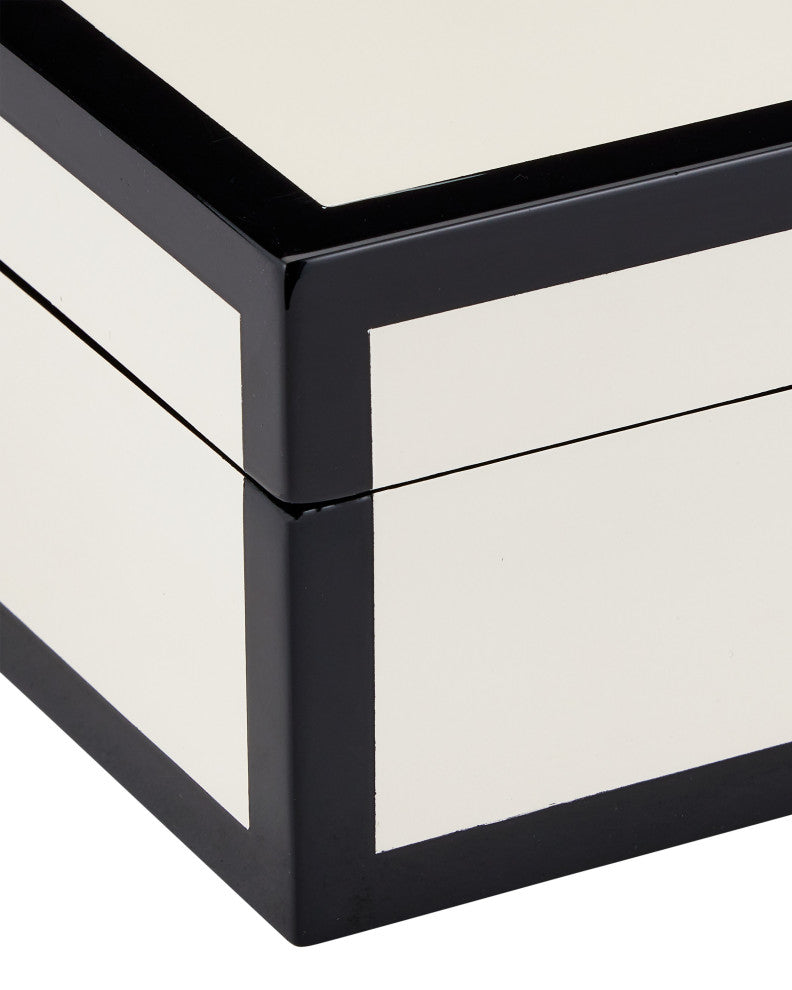 Ivory Lacquer Box, 2-Piece Set