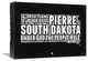 "South Dakota Black and White Map" Fine Art Print