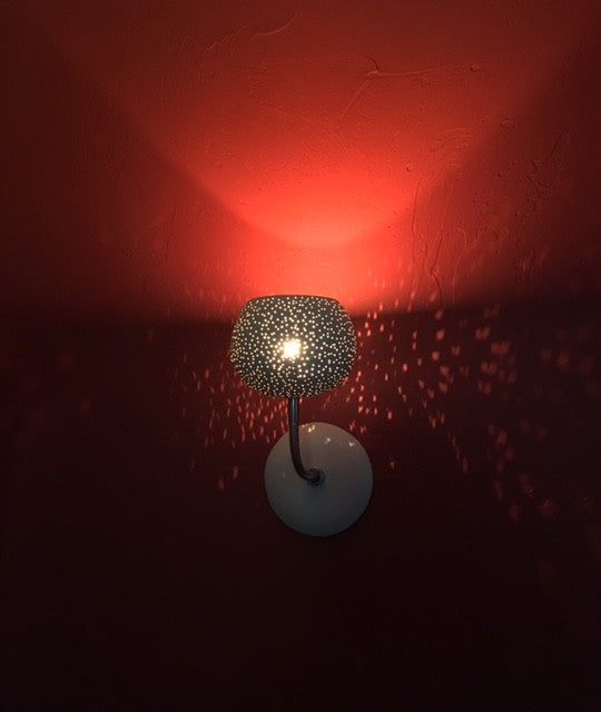 Claylight Sconce, Dot Pattern, No Switch - Xenon Bulb