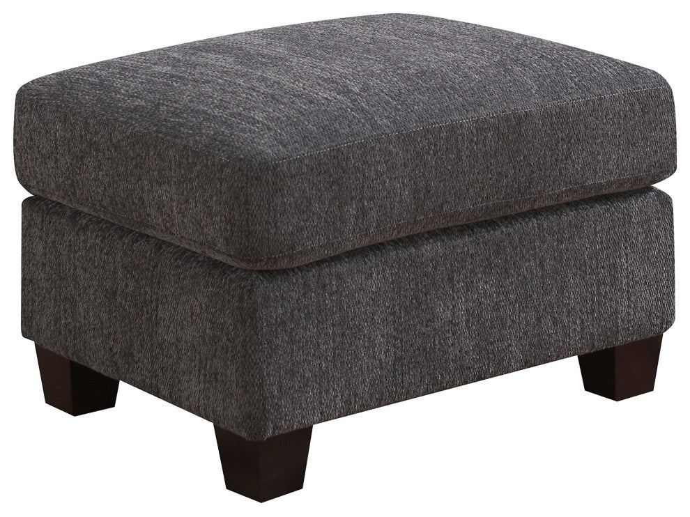 Rachel Ottoman, Charcoal Gray