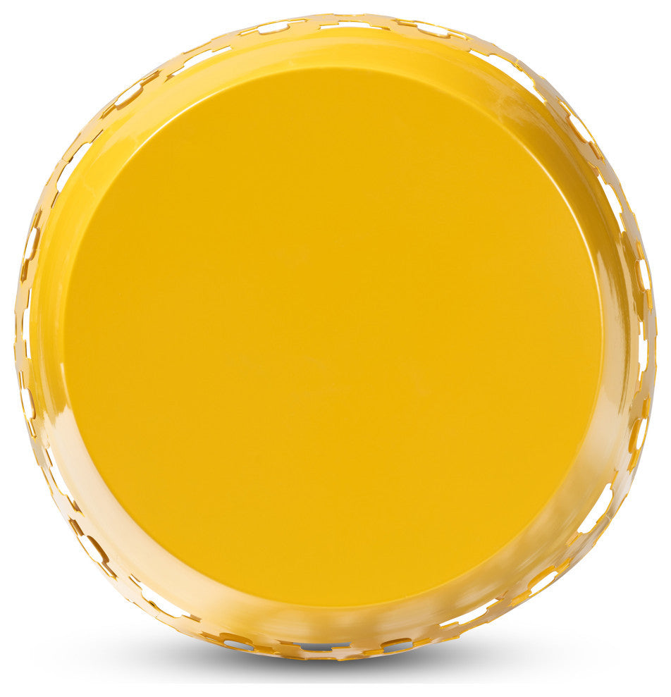 Elenor Contemporary Outdoor Side Table, Yellow