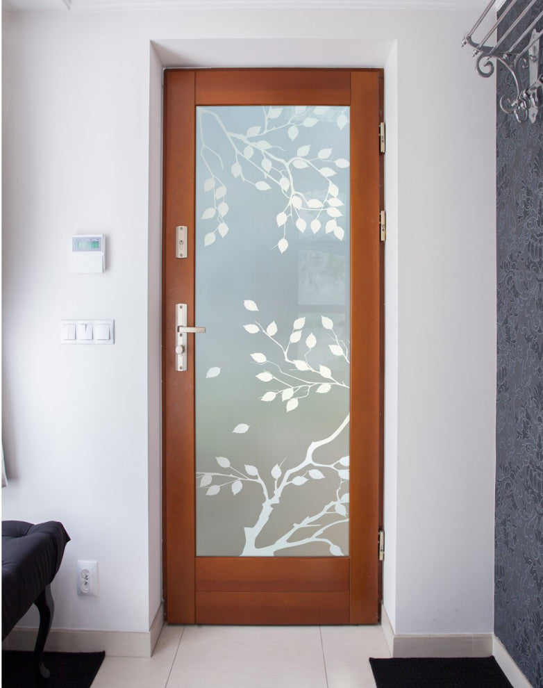 Interior Doors - Cherry Tree Frosted Glass Design - 28" x 80" - CUSTOMIZE...