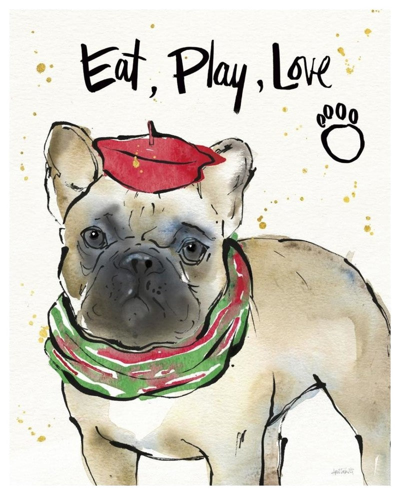 "Strike a Paws VI Christmas" Digital Paper Print by Anne Tavoletti, 24"x30"