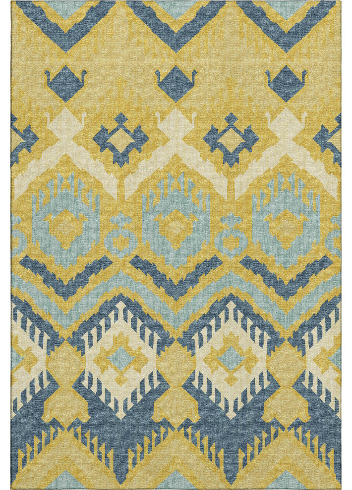 Addison Premium Washable Mayfield AMF108 Yellow 3' x 5' Rug