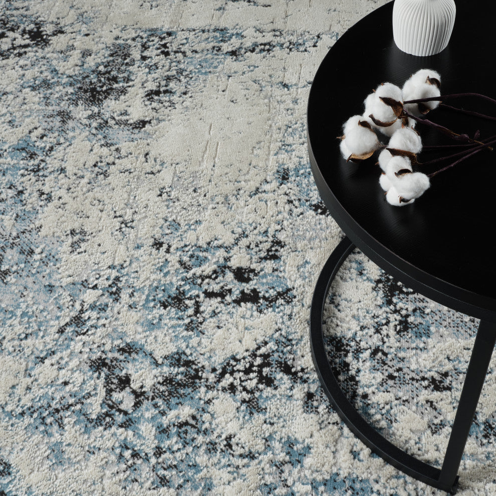 High-Low Pablo Blue/Ivory Runner
