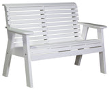 Poly Plain Bench, White, 4 Foot