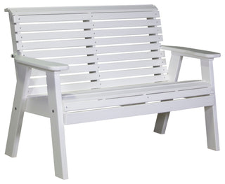 Poly Plain Bench, White, 4 Foot