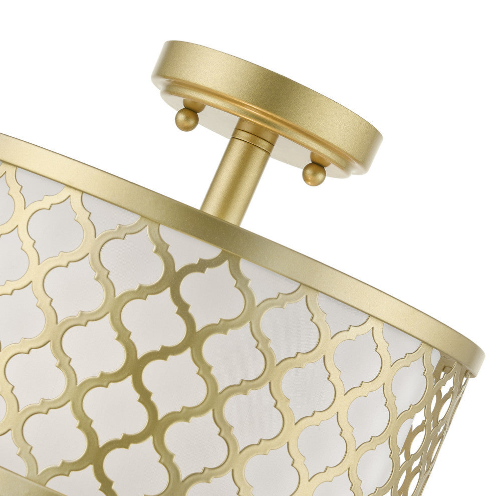 Arabesque 2 Light Soft Gold Small Semi-Flush