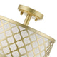 Arabesque 2 Light Soft Gold Small Semi-Flush