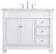 Weston Single Bathroom Vanity Set, White, 42