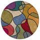 Bense Contemporary Area Rug, 7'9" Round