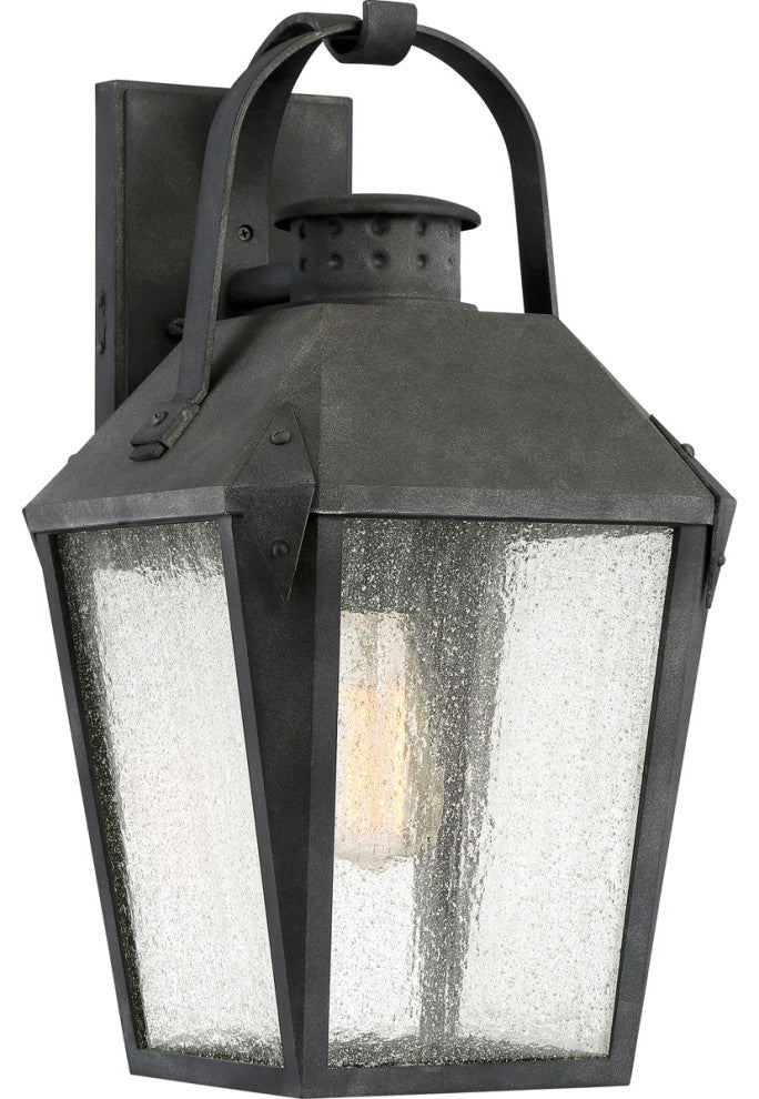 Carriage 1-Light Outdoor Lantern, Mottled Black