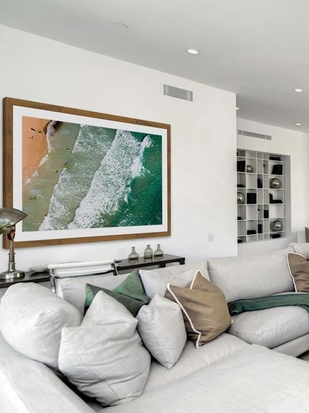 "Crashing Waves" Framed Painting Print, 36"x24"