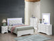 Verona LED Panel Bedframe, White, Queen