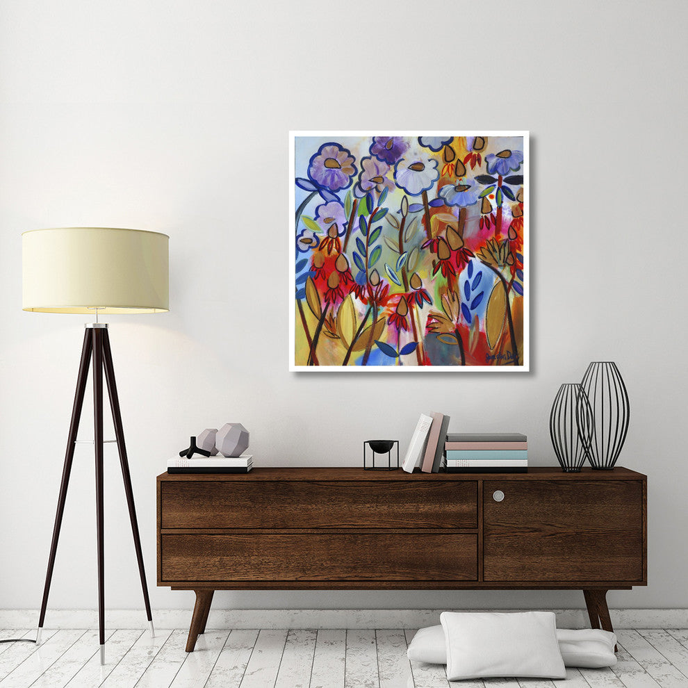 "Golden Drops" Digital Paper Print by Joan Elan Davis, 42"x42"