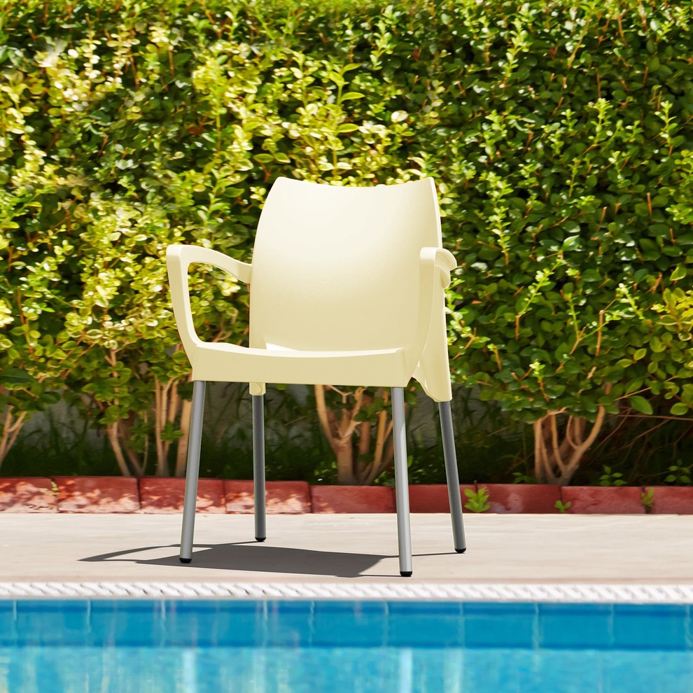 Compamia Dolce Outdoor Dining Armchairs, Set of 2, Beige