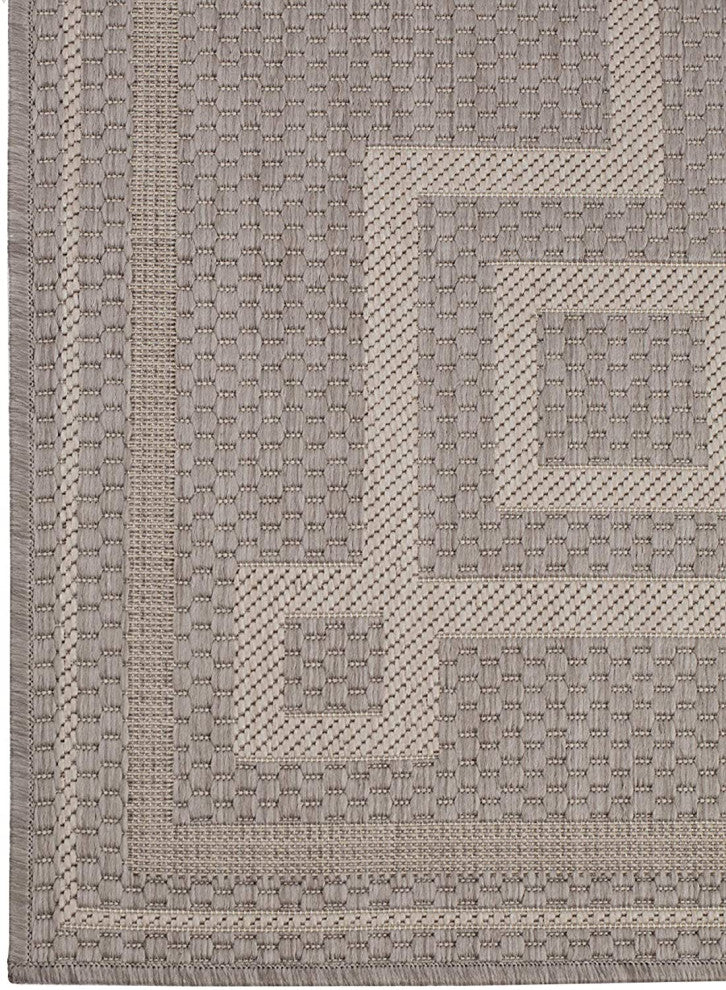 Outdoor Collection Oriental Area Rug - UV Safe Rug, Dove, 5'3"x7'6"