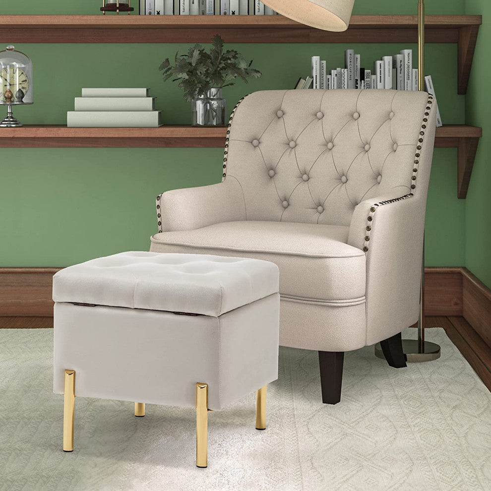 Ottoman with Storage Cube