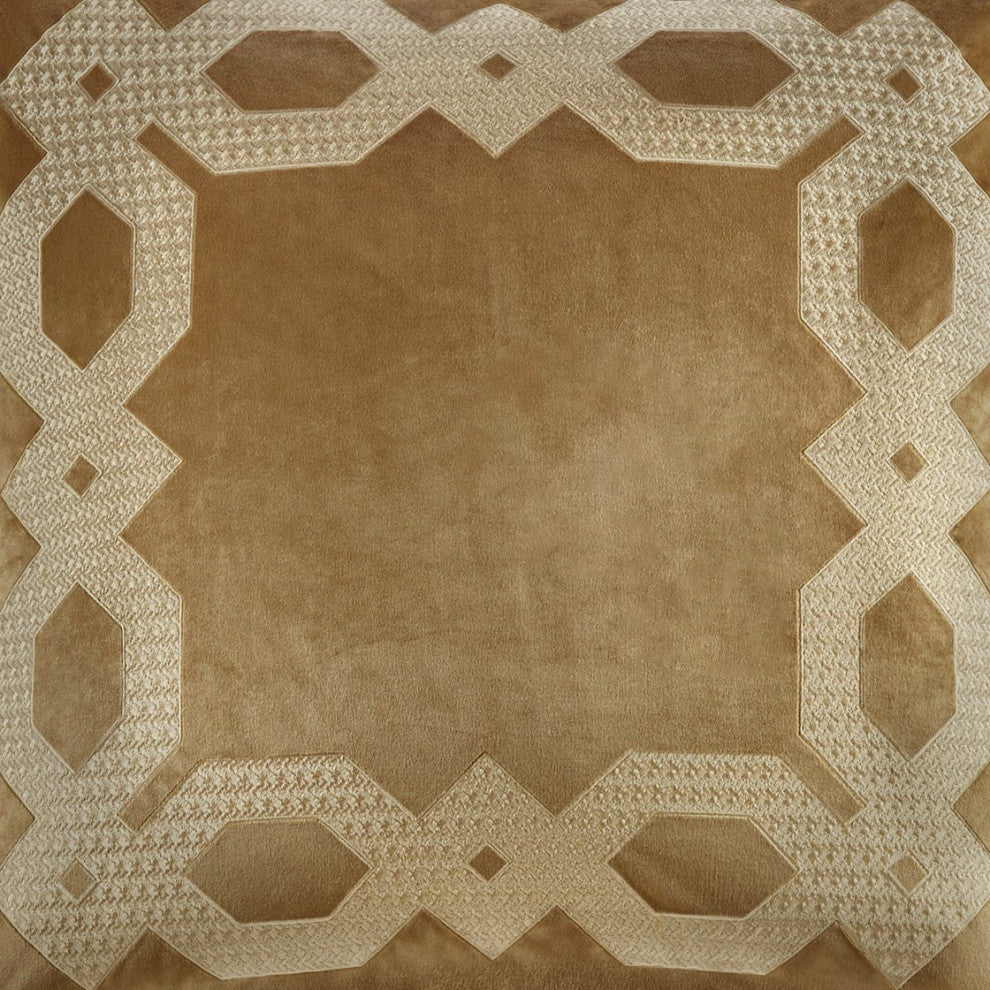 Croscill Clermont Traditional Embroidered Euro Sham, Gold