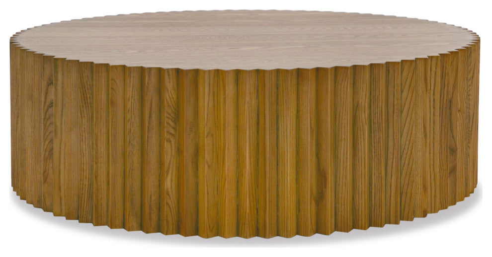 Modrest Espana Modern Walnut Round Coffee Table