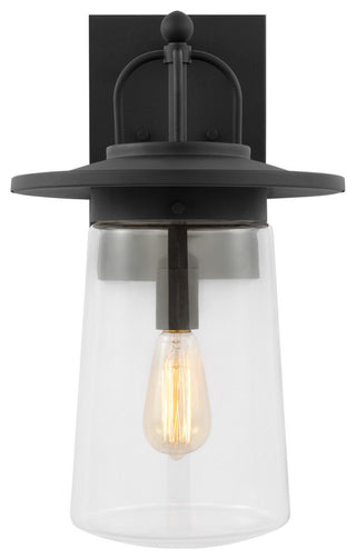 Tybee 1-Light Outdoor Wall Lantern, Black