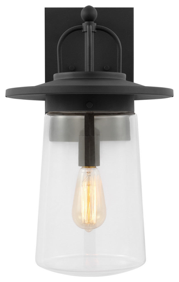 Tybee 1-Light Outdoor Wall Lantern, Black