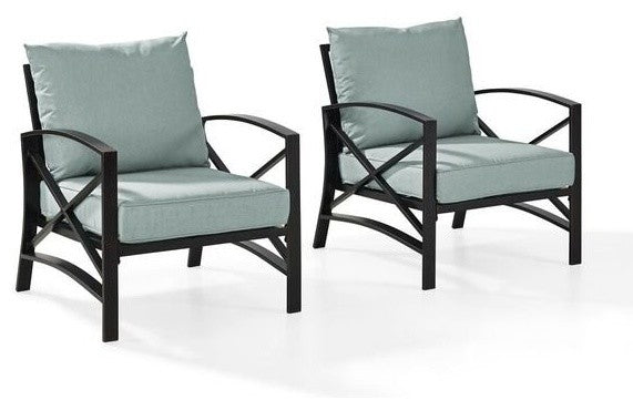 Kaplan 2-Piece Patio Set, 2 Outdoor Chairs, Mist