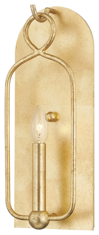 Mallory 1-Light Wall Sconce, Gold Leaf Finish
