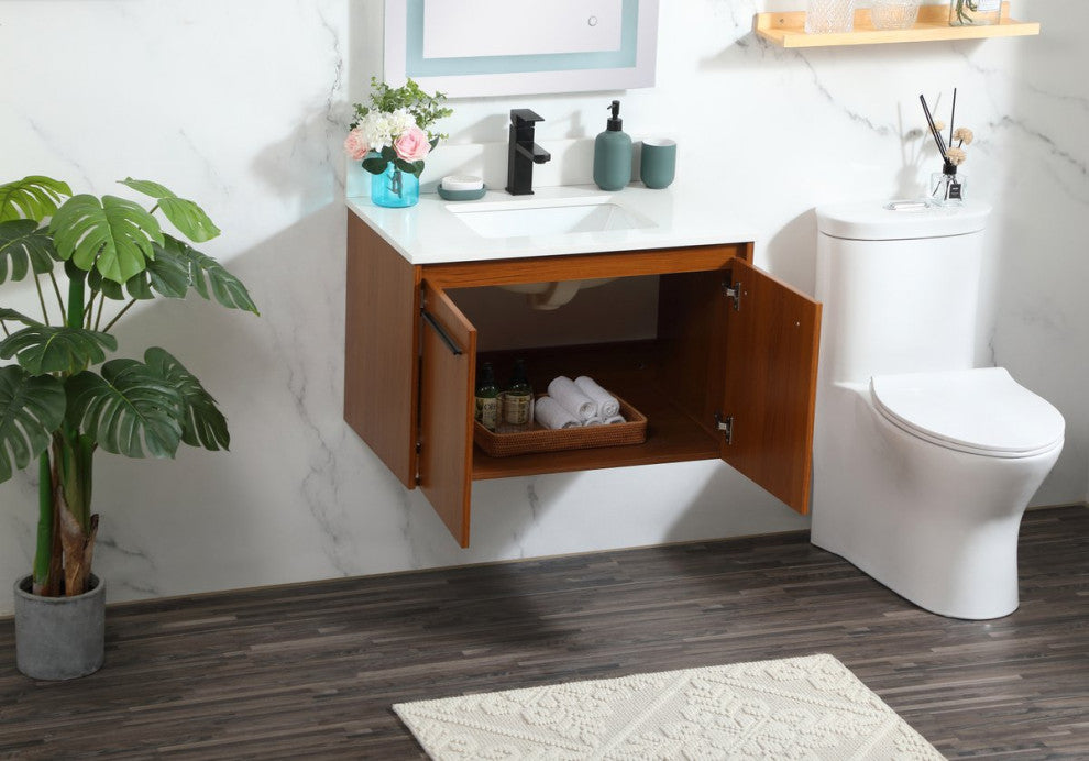 Elegant Decor Penn Bathroom Vanity Teak