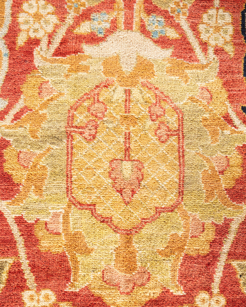 Eclectic, One-of-a-Kind Hand-Knotted Area Rug  - Orange, 12' 0" x 18' 6"