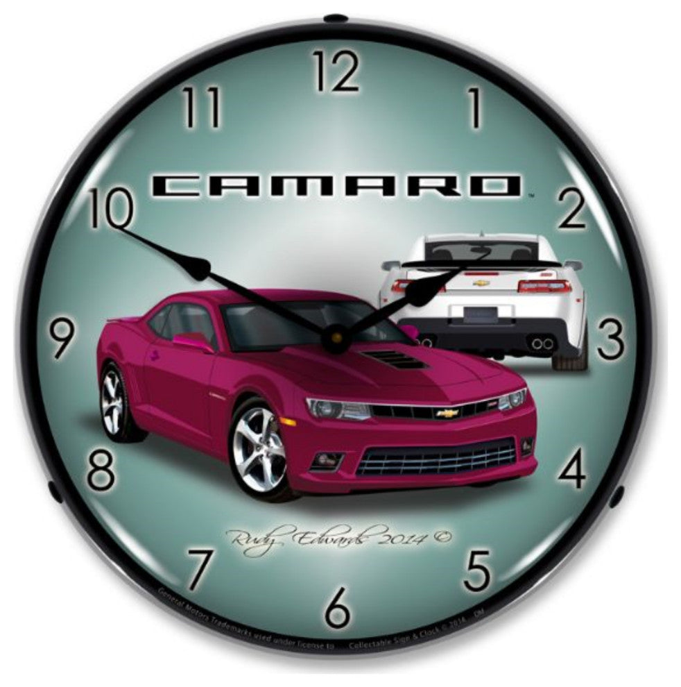 GMRE1401489 2014 SS Camaro Deep Magenta Clock