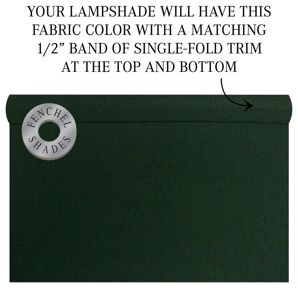 FenchelShades Drum Lampshade 10"x10"x10", Linen Hunter Green