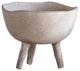 Matte Taupe Terracotta Footed Planter
