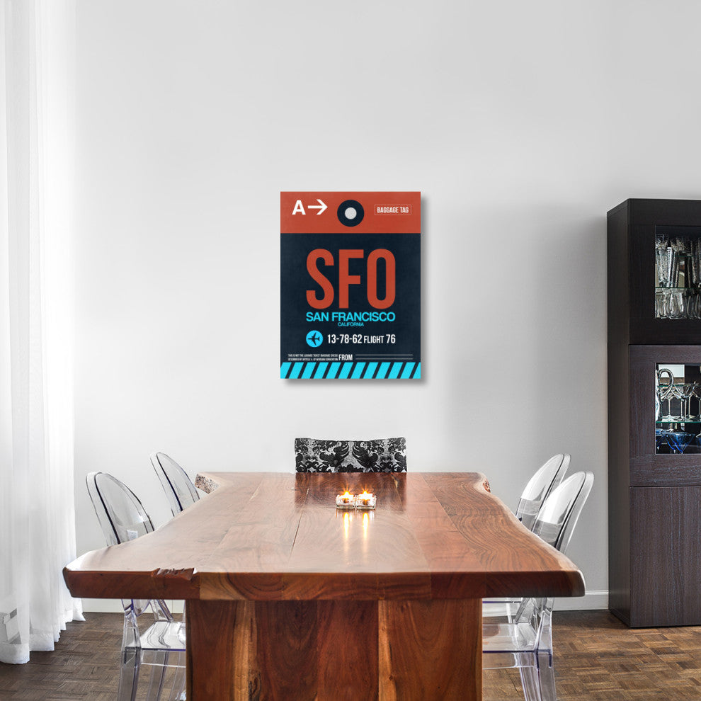 "SFO San Francisco Luggage Tag 2" Fine Art Print