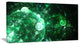 Green Spherical Water Droplets, Floral Canvas Art Print, 32"x16"