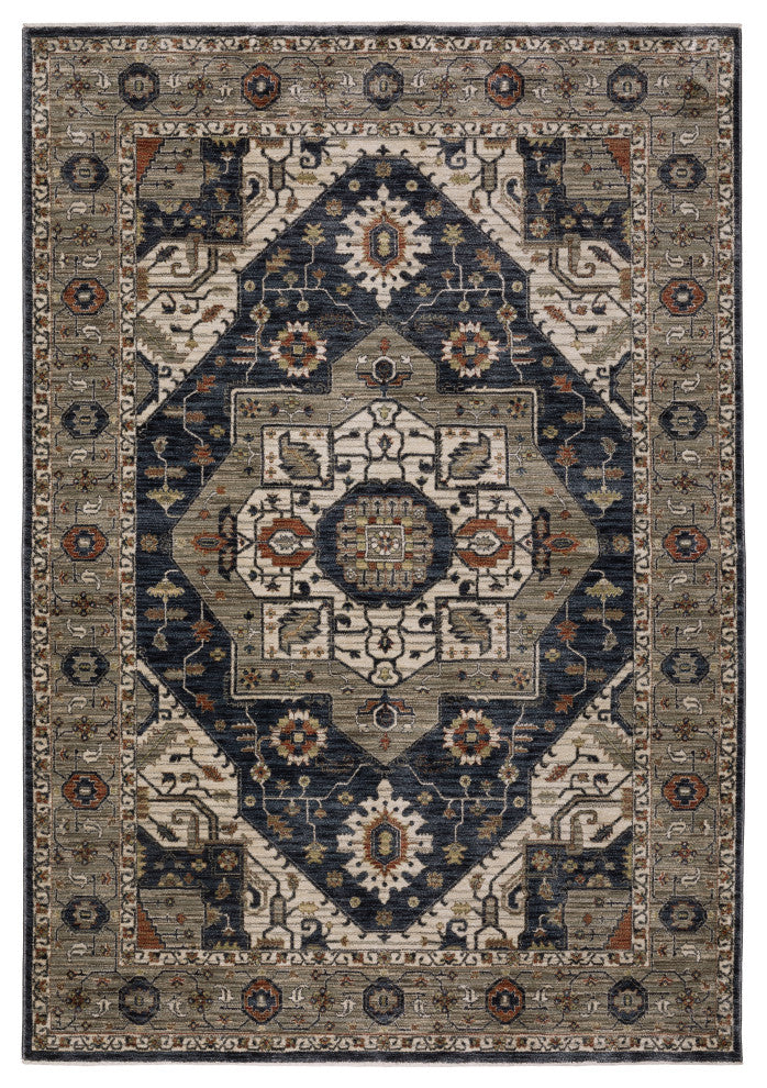 Oriental Weavers Eliana ELI07 Medallion Rug, Brown, 6'7"x9'6"