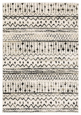 Garson Tribal Distressed Area Rug, Ivory, 7'10"x10'