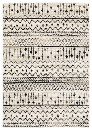 Garson Tribal Distressed Area Rug, Ivory, 7'10"x10'