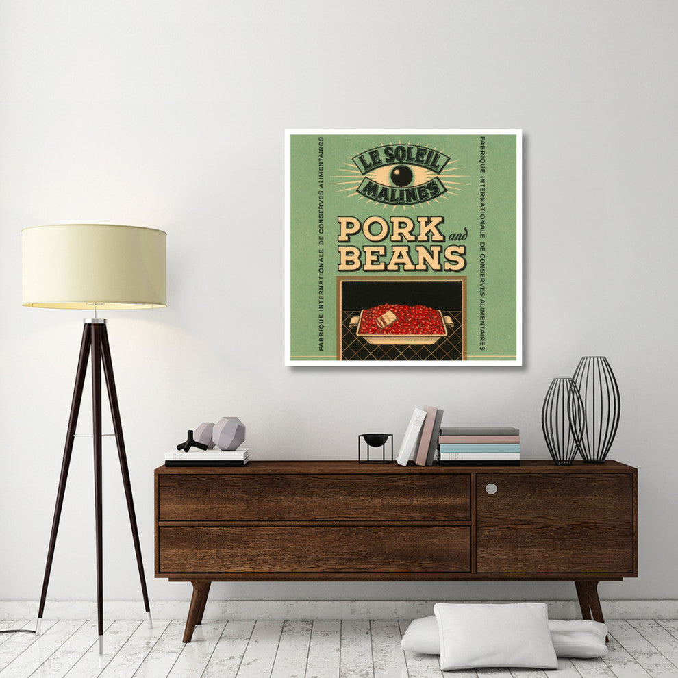 "Le Soleil Malines - Pork & Beans" Digital Paper Print by Retrolabel, 42"x42"