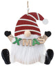 Wood Gnome Ornament, Set of 12