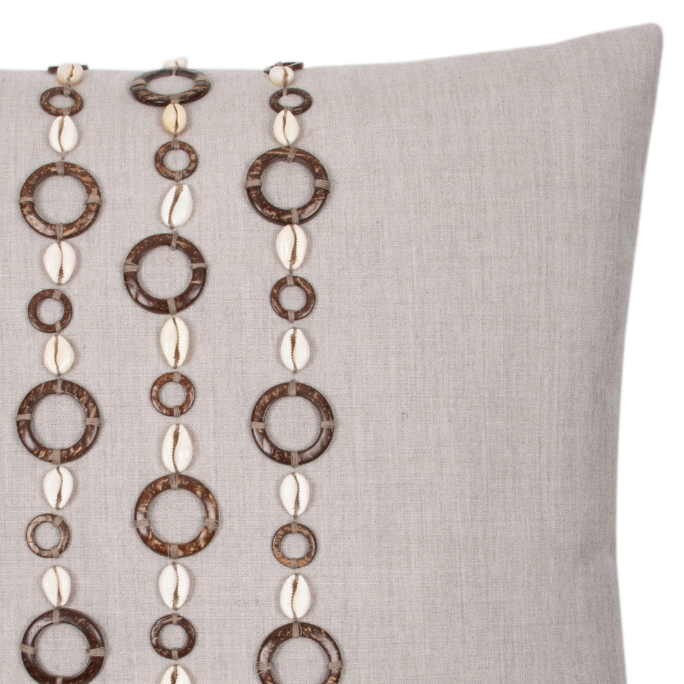 Tahiti Silver Indoor/Outdoor Performance Pillow, 20"x20"