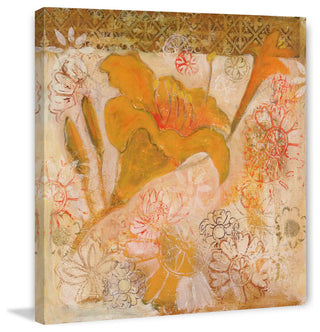 "Orange and Bronze" Painting Print on Wrapped Canvas