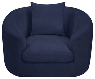 Penelope Upholstered Chair, Navy, Chenille Fabric
