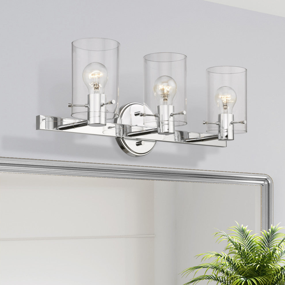 Munich 3 Light Polished Chrome Vanity Sconce