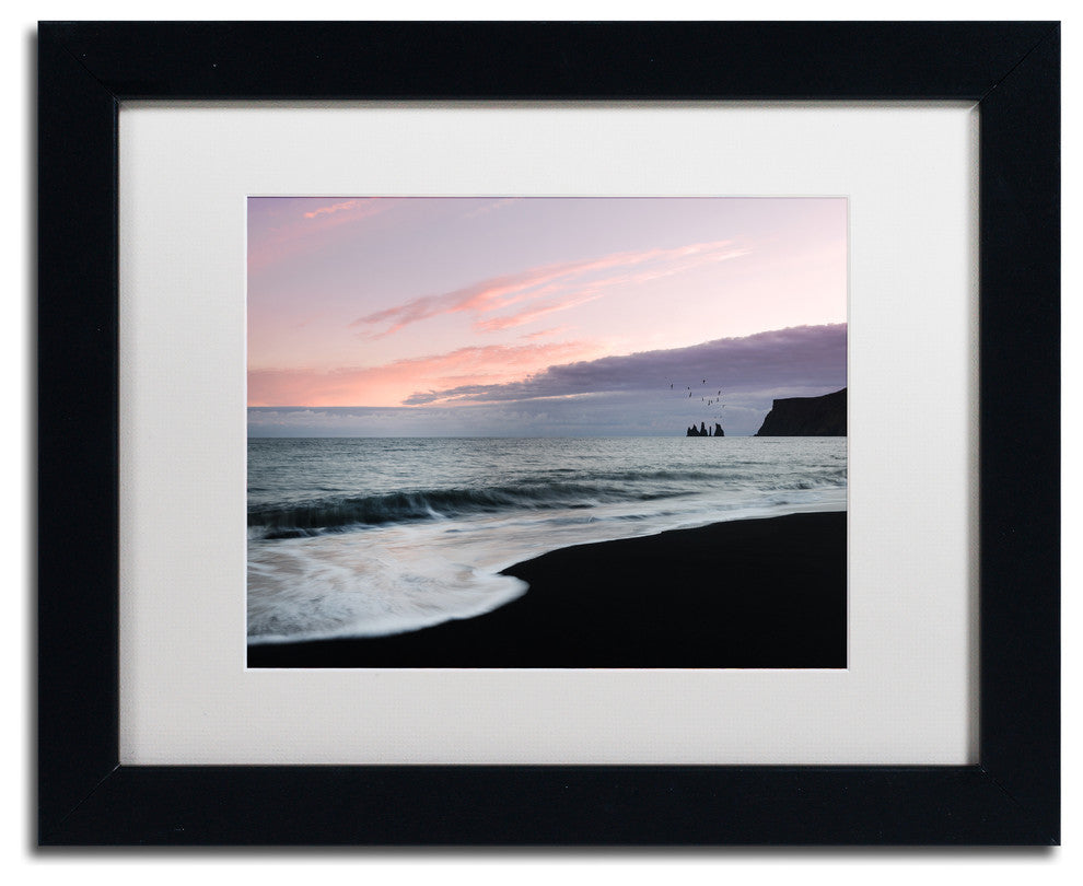 Philippe Sainte-Laudy ''Vik Birds at Sunset'' Matted Framed Art