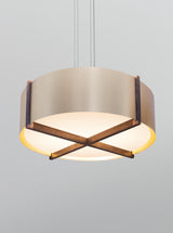 Plura 18 Pendant, Walnut, Rose Gold, Gu-24 Socket