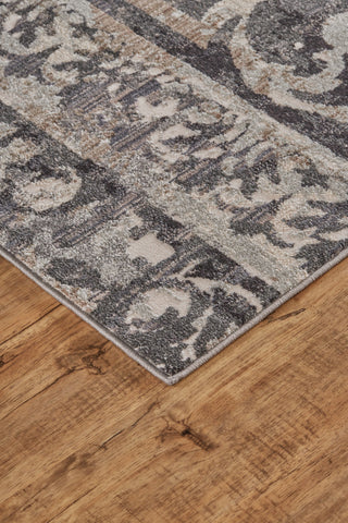 Weave & Wander Kiba Charcoal/Ivory Rug, 6'7"x9'6"