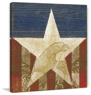 "Stars and Stripes II" Painting Print on Wrapped Canvas